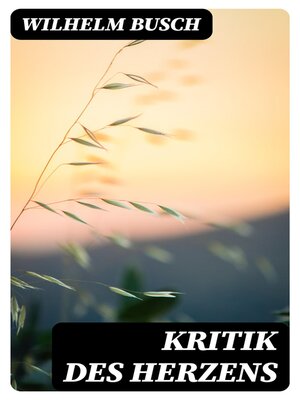 cover image of Kritik des Herzens